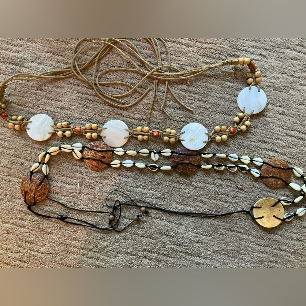 Bohemian Shell and Bead Belts